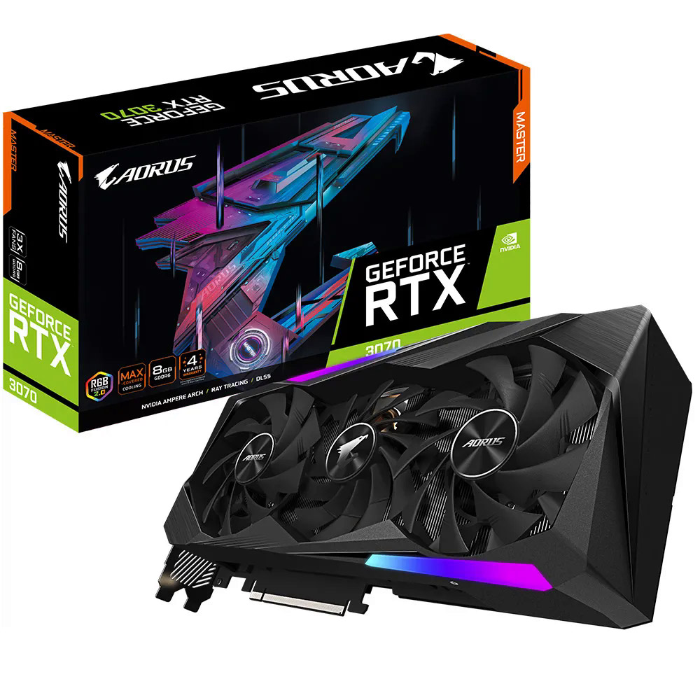  Видеокарта Gigabyte GeForce RTX 3070 8 ГБ в продаже