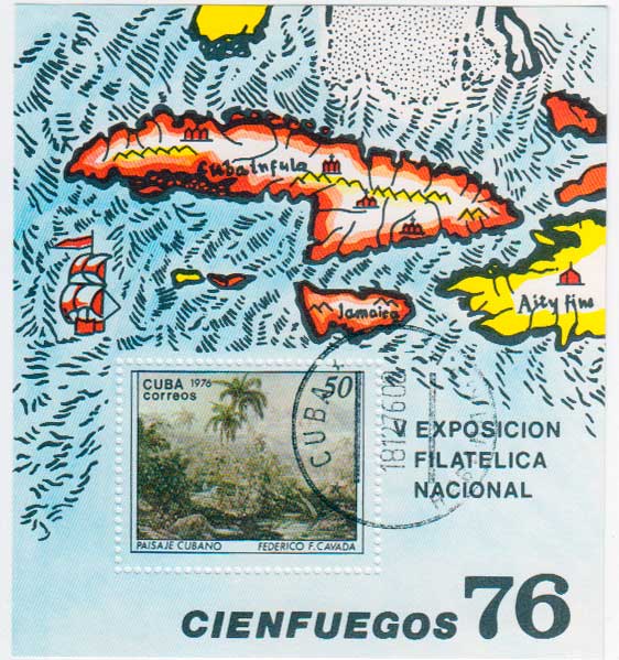  Куба. Филателистическая выставка CIENFUEGOS'76 Почтовый блок в продаже